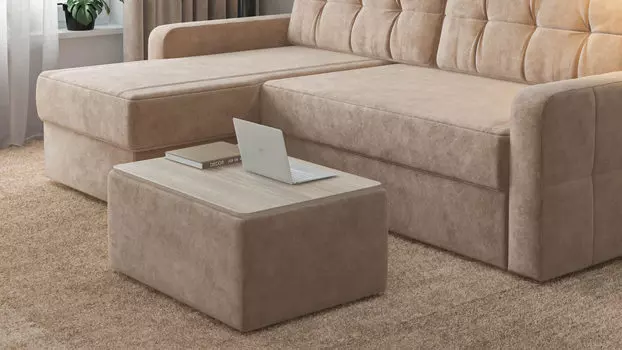 Журнальный стол-пуф Cristofer, цвет Ясень Шимо Светлый