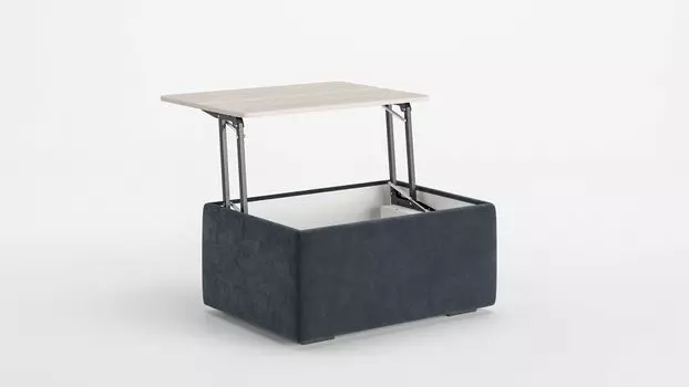 Журнальный стол-пуф Cristofer, цвет Ясень Шимо Светлый Sky Velvet 40