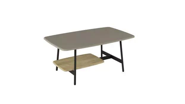 Журнальный стол Ukon 90х55, цвет Капучино/Черный