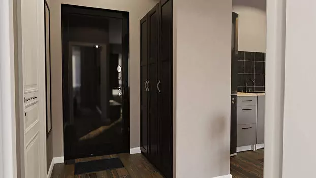 Зона прихожей, темная