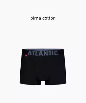 Мужские трусы шорты Atlantic, 1 шт. в уп., пима хлопок, темно-синие, MH-1192