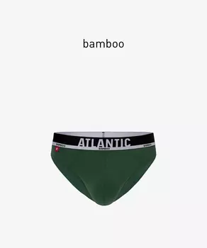 Мужские трусы слипы спорт Atlantic, 1 шт. в уп., бамбук, зеленые, MP-1565