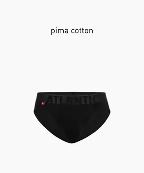 Мужские трусы слипы спорт Atlantic, 1 шт. в уп., пима хлопок, черные, MP-1570