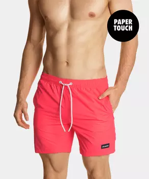Пляжные шорты мужские Atlantic, 1 шт. в уп., нейлон, коралловые, KMB-209
