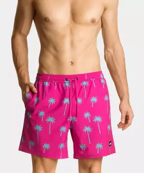 Пляжные шорты мужские Atlantic, 1 шт. в уп., полиэстер, розовые, KMB-205