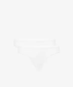 Трусы женские бразильянки Atlantic, набор из 2 шт., модал, светлый экру, Basic 2BLP-057