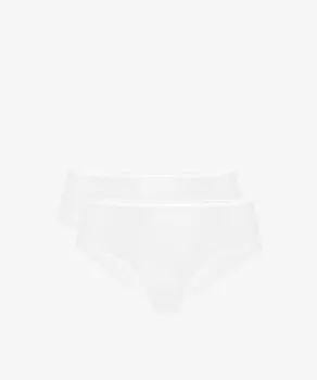 Трусы женские хипстер Atlantic, набор из 2 шт., модал, светлый экру, Basic 2BLP-056