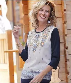 Блуза из Хлопка и Атласа