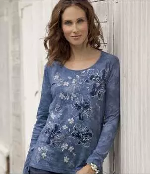 Блуза с Цветочным Принтом