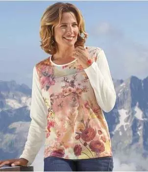 Блуза с Цветочным Принтом