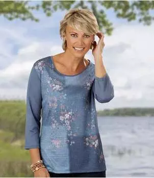 Блуза с Цветочным Принтом