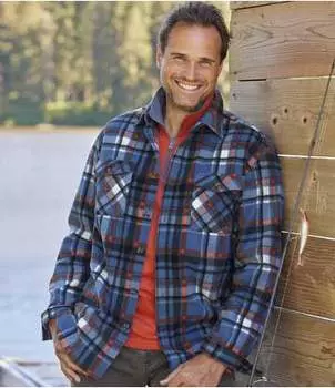 Флисовая Рубашка-ковбойка в Клетку