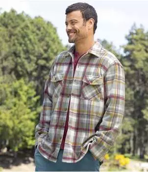 Флисовая Рубашка-ковбойка в Клетку