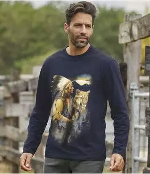 Футболка с Принтом "Индеец"