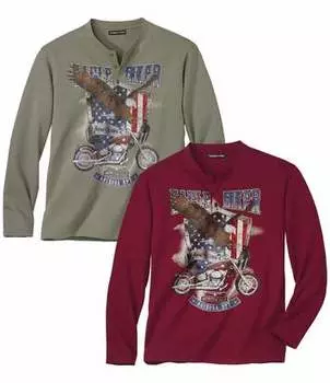 Комплект Футболок с Длинными Рукавами — 2 шт.