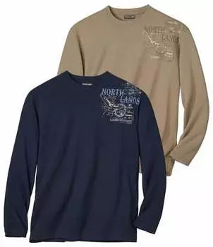 Комплект Футболок с Длинными Рукавами — 2 шт.