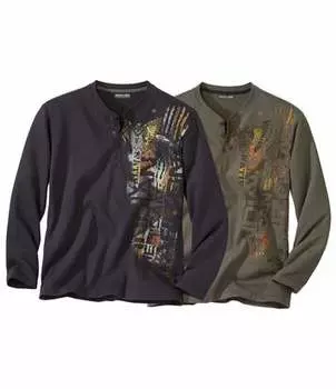 Комплект Футболок с Длинными Рукавами — 2 шт.