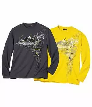 Комплект Футболок с Длинными Рукавами — 2 шт.