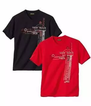 Комплект Футболок с V-образным Вырезом — 2 шт.