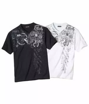 Комплект Футболок с V-образным Вырезом — 2 шт.