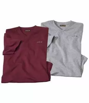 Комплект Футболок с V-образным Вырезом — 2 шт.