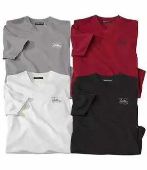 Комплект Футболок с V-образным Вырезом - 4 шт.