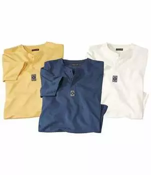 Комплект Футболок с Воротом на Пуговицах — 3 шт.
