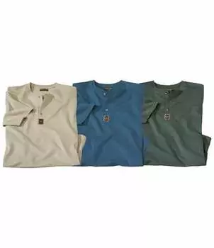 Комплект Футболок с Воротом на Пуговицах — 3 шт.