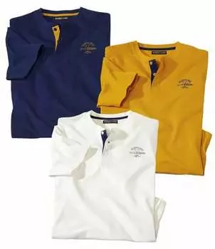 Комплект Футболок с Воротом на Пуговицах «Колорадо» — 3 шт.