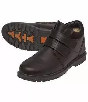 Кожаные Ботинки на Липучке с Подкладкой из Шерпы