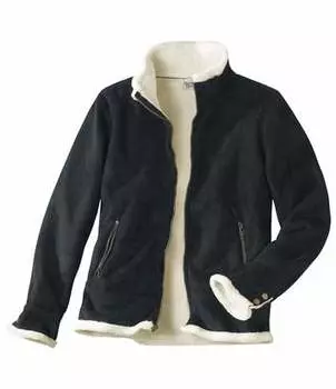 Куртка из Искусственной Замши и Шерпы