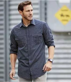 Рубашка из Поплина в Полоску