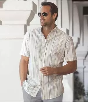 Рубашка с Воротником-стойкой