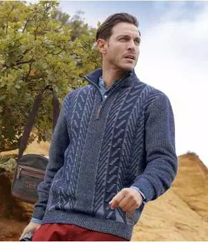 Свитер с Воротником на Молнии