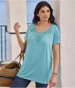 Туника со Вставкой из Макраме