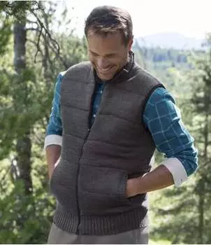 Вязаный Жилет со Стеганой Подкладкой