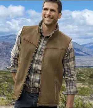 Жилет из Искусственной Замши и Шерпы