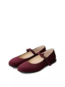 Балетки "Для себя любимой" бордовые замшевые