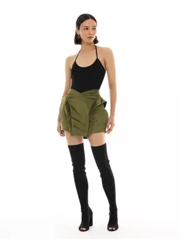 Бархатная мини-юбка Marquisa Green