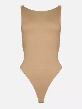 Боди RI с открытой спиной бежевый S