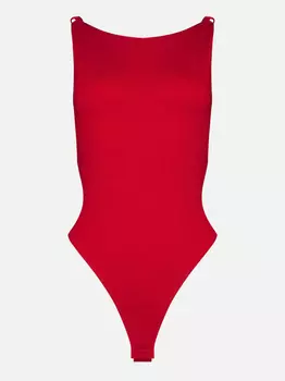 Боди RI с открытой спиной красный М