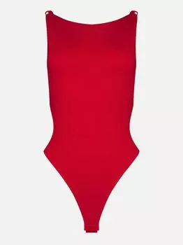 Боди RI с открытой спиной красный М