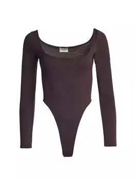 боди с фигурным вырезом горловины