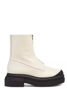 ботинки из гладкой кожи с широкой подошвой