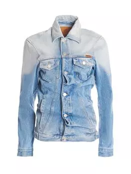 джинсовая куртка объемного силуэта