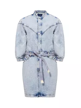 джинсовое платье с поясом