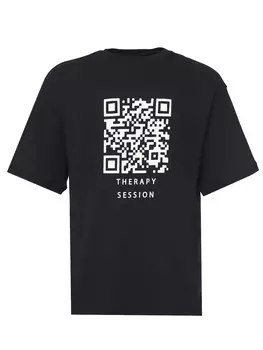 Хлопковая футболка с принтом qr code