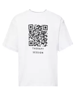 Хлопковая футболка с принтом qr code