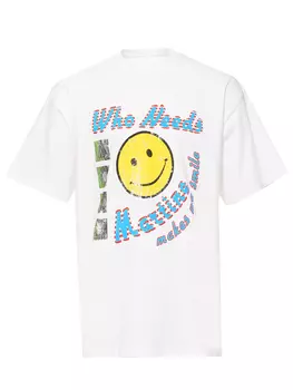 хлопковая футболка свободного силуэта