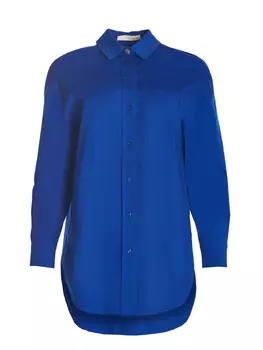 хлопковая рубашка удлиненного силуэта